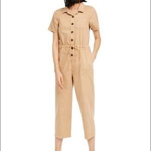 Button-up utility style Jumpsuit from OAT
